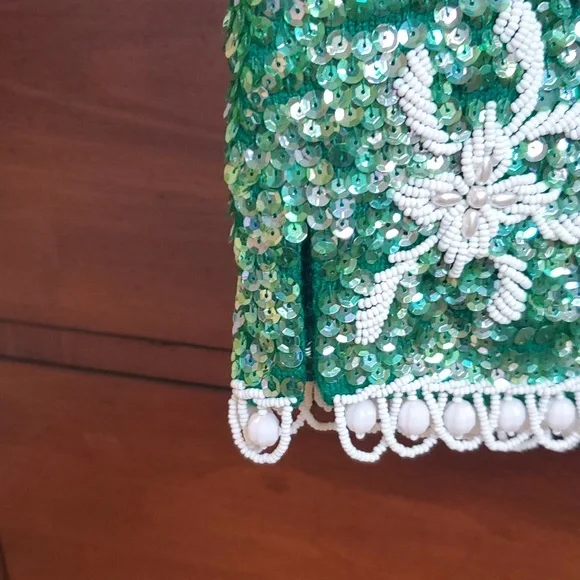 Vintage Sequin and Beaded Top Size L - Picture 7 of 14